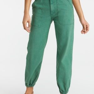 MOTHER wrapper patch springy ankle pants